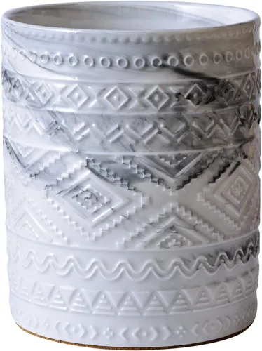 Yundu Tenedor de utensilios de cocina de mármol de cerámica gris para encimera, utensilio para decoración casera 2-Gris