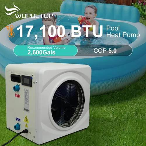 Miniatura 2 de Bomba de calor de piscina de 17100 BTU para piscinas, doble función de calefacción y refrigeración, calentador de piscina de frecuencia fija de 5.2