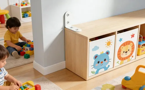 Miniatura 2 de Anclajes para muebles, pequeñas correas estéticas para muebles, aparadores, paredes, anclaje de seguridad para muebles a prueba de niños y bebés, tu