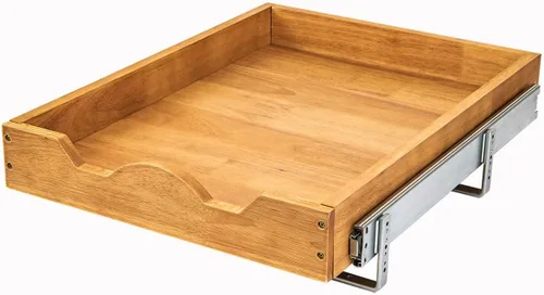 Miniatura 6 de DINDON Organizador de cajones extraíble (14 pulgadas de ancho x 18 pulgadas de profundidad) de 1 nivel, cajón de estante deslizante de madera