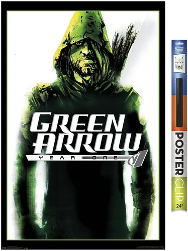 Miniatura 19 de Trends International DC Comics - Póster de pared con diseño de flecha verde, año uno, 14.725 x 22.375 pulgadas, versión enmarcada de madera