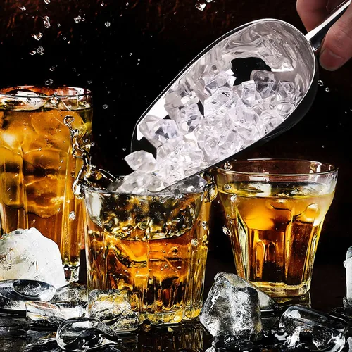 Miniatura 4 de TeamFar Cuchara de hielo de 12 onzas, cuchara de metal de acero inoxidable para bar, cocina, fiesta, multifunción y fácil almacenamiento, no tóxico