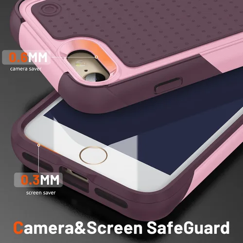 Miniatura 171 de Jeylly Funda para iPhone SE/Funda para iPhone 5S, Exterior de Plástico Duro que Absorbe Golpes + Interior de Silicona de Goma Defensor contra