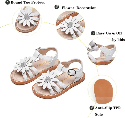 Miniatura 4 de Kiderence Sandalias para niñas pequeñas, zapatos de verano para niñas pequeñas