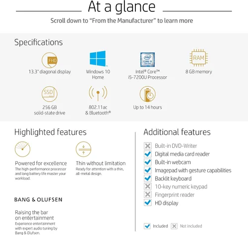 Miniatura 6 de HP ENVY 13-ab016nr Notebook (Intel Core i5 – 7200u, 8 GB de RAM, 256 GB SSD) con Windows 10