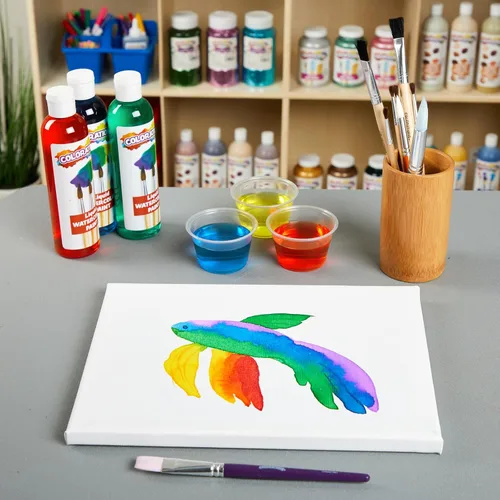 Miniatura 6 de Colorations - LWPACK - Pintura líquida para acuarela, 4 onzas líquidas, juego de 6, no tóxica, pintura, niños, manualidades, pasatiempos, diversión
