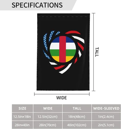 Miniatura 7 de We Heart America And Central African Republic Love Forever Garden Flag 28"x40" Inch Double Sided Garden Flags Home Lawn Outdoor Decor Flags Party