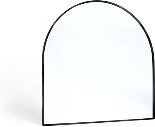 Miniatura 37 de Espejo de montaje en pared para baño, espejo rectangular de tocador rectangular con marco de metal negro cepillado (16 x 20 pulgadas, negro)