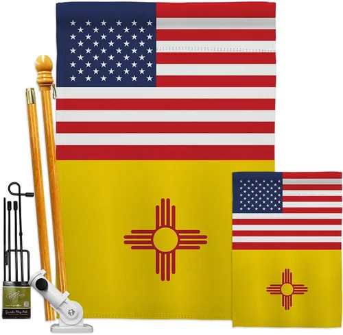 Miniatura 6 de US New Mexico Garden House Flags Set Americana States USA American Territories Republic Country Particular Area Small Decorative Gift Yard Banner