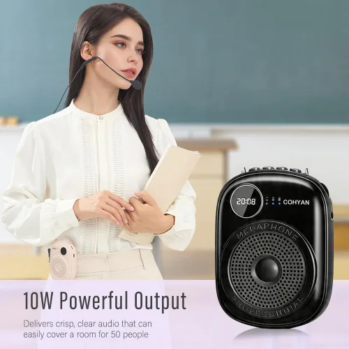 Miniatura 2 de Voice Amplifier for Teachers, Portable Bluetooth Wired Microphone & Speaker, Rechargeable Bullhorn Megaphone for Classroom, Meetings, Yoga