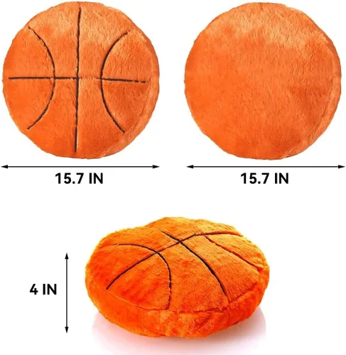 Miniatura 2 de Almohada de baloncesto de felpa para deportes, almohada de baloncesto, almohada mullida para sofá, decoración de habitación, cojín suave con diseño