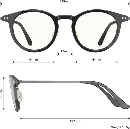 Miniatura 9 de ANYLUV Al-Mg - Lentes de bloqueo de luz azul metálico + lentes de fibra de carbono