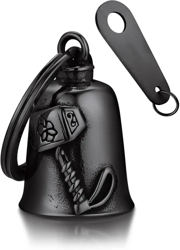 Miniatura 35 de Bandmax Llavero de motocicleta para motociclista, de acero inoxidable, campanas de guardián de conducción segura para motocicletas