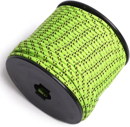 Miniatura 16 de Cuerda de nailon trenzada sólida de 1/8 pulgadas (3mm) de 164 pies, cordón paracord de 5 hebras, cuerda delgada para manualidades, multiusos