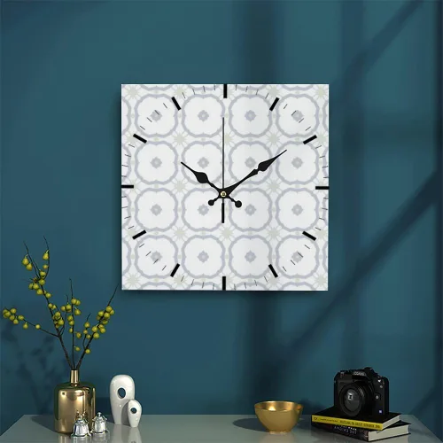 Miniatura 3 de White Floral Flower Green Star Wall Clock Decorative Wall Clocks Decorative Plug in Clock Battery Operated Clocks Garage for Kitchen Bathroom