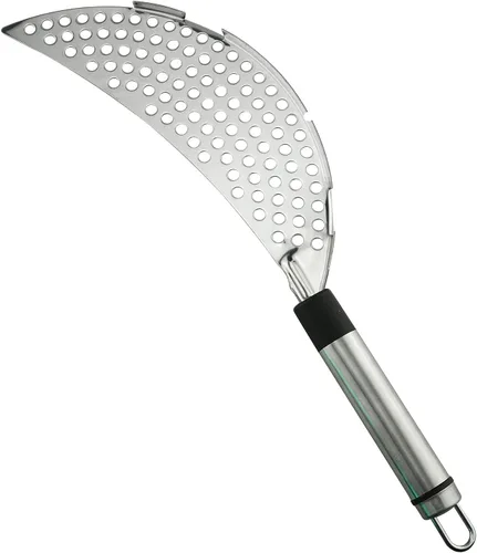 Miniatura 2 de Tegg Crescent - Colador de pasta de acero inoxidable para grasa, escurridor con mano para diferentes ollas, herramienta de cocina