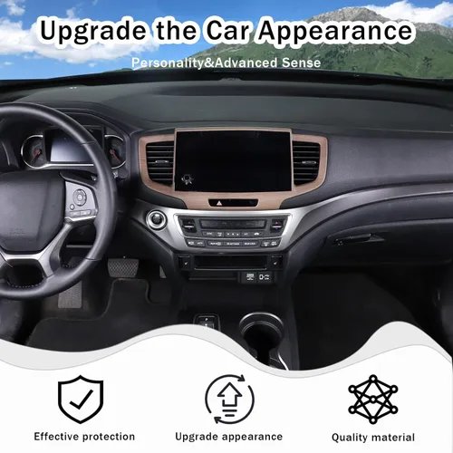 Miniatura 2 de Marco de panel de navegación para tablero de instrumentos para Honda Pilot 2019-2022/Ridgeline 2021-2023/Passport 2019-2023, material ABS, consola