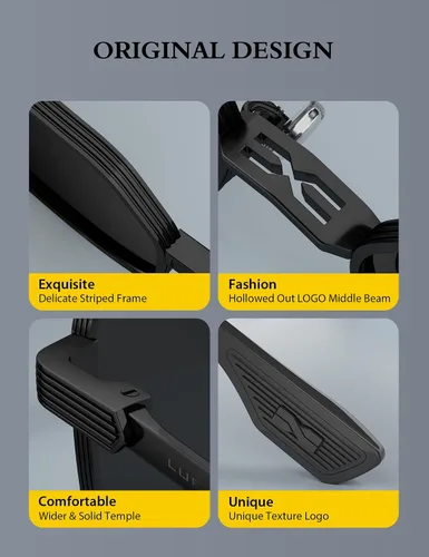 Miniatura 5 de LUENX, Aviator - Gafas de sol polarizadas, para hombres y mujeres, protección UV 400, con funda 60MM