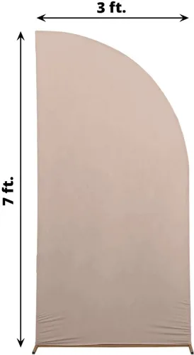 Miniatura 117 de Efavormart - Juego de 4 fundas de elastano beige para arco de media luna, fundas de telón de fondo Chiara de 2.5 pies a 7 pies para escenarios
