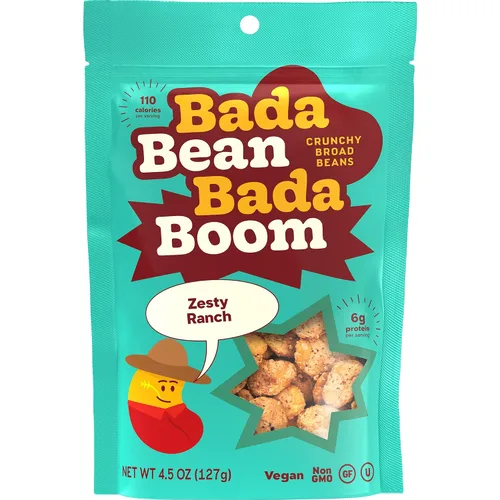 Miniatura 15 de Bada Bean Bada Boom, Bocadillos Crujientes de Habas Tostadas (Fava), Alto en Proteína, Vegano, Sin Gluten - Paquetes de 110 Calorías, Sabor Ala
