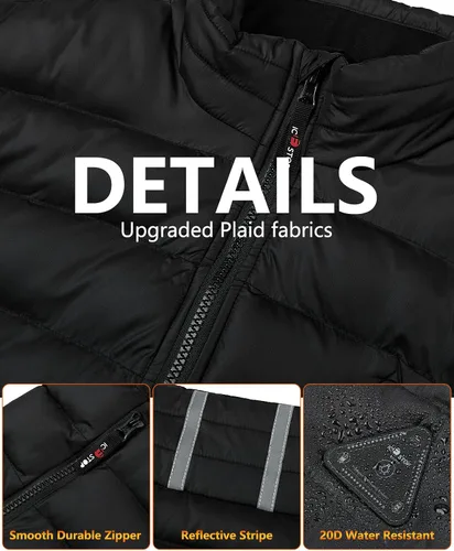 Miniatura 4 de Men's Heated Vest with 20000mAh Battery Pack 7.4V,Lightweight Rechargeable Electric Heated Apparel for women