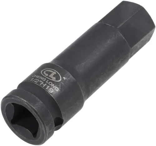 Miniatura 3 de uxcell 1/2" Drive x H19 (0.748 in) Dócalo de impacto de broca hexagonal, métrica de 3 pulgadas de longitud, uso de acero CR-MO con destornilladores