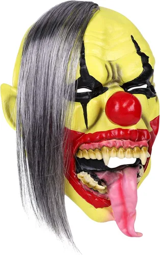 Miniatura 4 de Máscara de payaso de terror, máscara de payaso malvado de miedo, disfraz de Halloween, espeluznante diablo, zombi, fantasma, mueca de fantasma