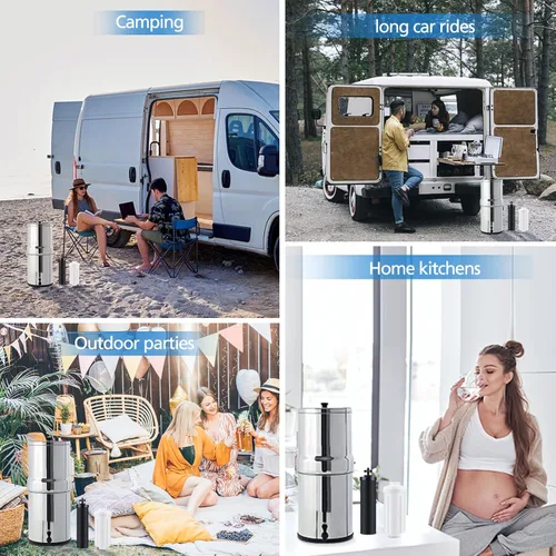 Miniatura 5 de Filtro de agua de repuesto compatible con Berkey, filtros BB9-2 y filtros de fluoruro PF-2 compatibles con Berkey Big, Light, Imperial, Travel