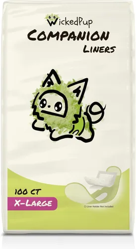 Miniatura 10 de WICKEDPUP Forros de Pañales para Perros, Almohadillas Reforzadoras para Perros Machos y Hembras, 100ct Insertos Desechables para Pañales se