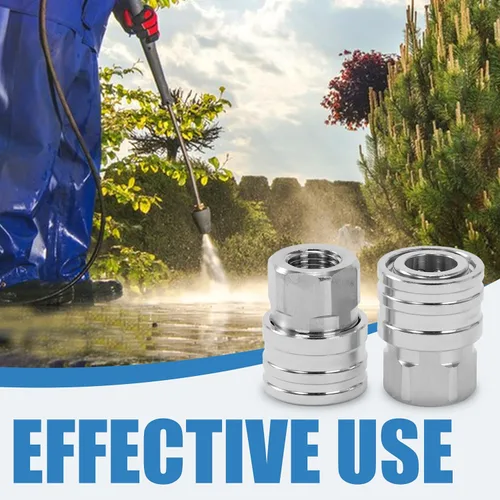 Miniatura 3 de JOEJET Accesorios de conexión rápida para lavadora a presión de 1/4", adaptador de lavadora a presión de acero inoxidable, enchufe de desconexión