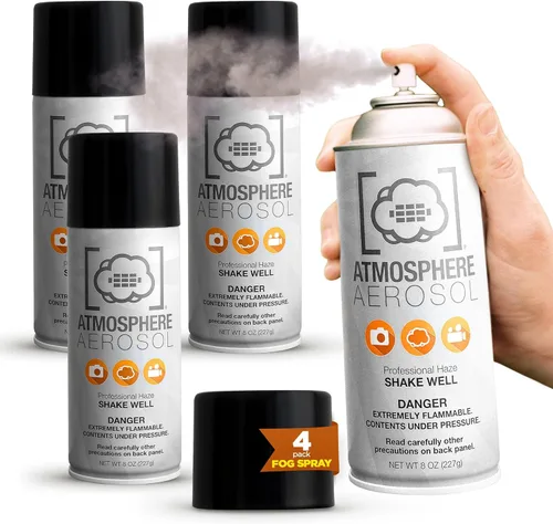 Miniatura 12 de Paquete de 5 – Haze/Fog Atmosphere Aerosol Spray para fotógrafos y cineastas – Efectos de humo y rayos de luz para fotografía para uso en interiores