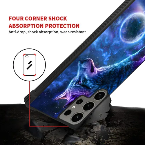 Miniatura 80 de CARLOCA Funda compatible con Samsung Galaxy S22 Ultra, diseño gráfico de Star Howling Wolfs Samsung Galaxy S22 Ultra, diseño gráfico, a prueba