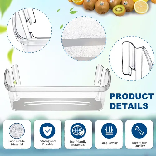 Miniatura 3 de MEJORADO Paquete de 2 240323002 Estante de Bandeja de Puerta de Refrigerador Compatible con Frigidaire y Kenmore los 2 Estantes Inferiores