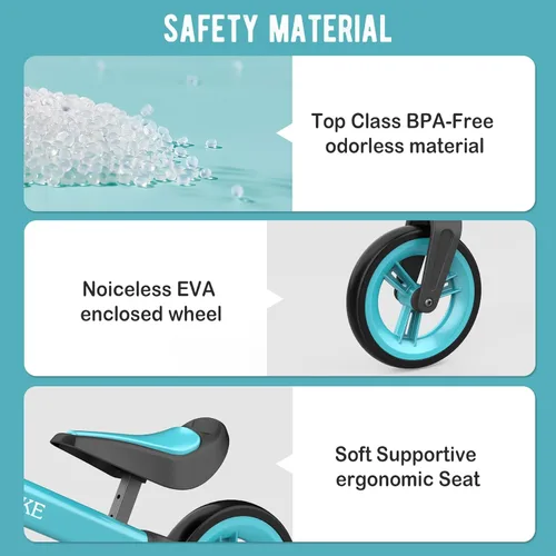 Miniatura 6 de Bobike - Bicicleta de equilibrio para niños pequeños, juguete para niños de 1 a 4 años, niñas y niños, asiento y manillar ajustables, bicicleta