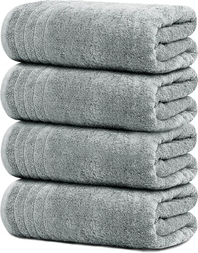 Miniatura 9 de Tens Towels Paquete de 4 toallas de baño extra grandes de 30 x 60 pulgadas, 100% algodón, más grandes y ligeras, más rápidas de secar, súper suaves