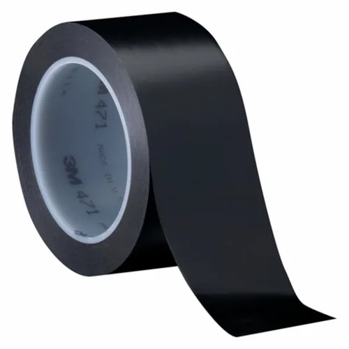 Miniatura 12 de 3M Cinta de vinilo 471, 3/4" x 36 yardas, 5.2 mil, negro (paquete de 48), cinta negra para piso, alternativa de pintura para marcado de piso