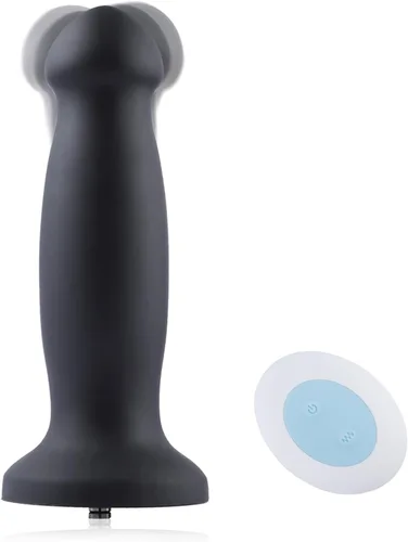 Hismith Consolador anal vibrador de 7.28 pulgadas con 3 velocidades + 4 modos con sistema KlicLok, tapón de silicona para usuarios avanzados