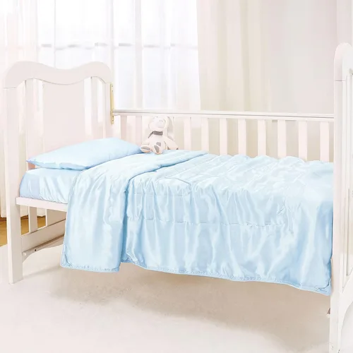 Miniatura 14 de Manta de seda pura, 100% seda de morera por dentro y fuera, manta suave para niños para sofá, cama, sofá de viaje, manta ligera y acogedora