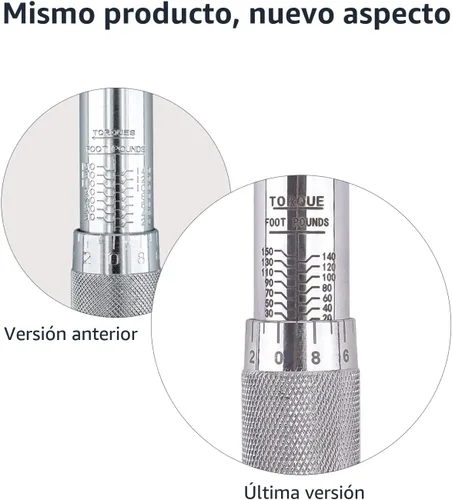 Miniatura 8 de Amazon Basics llave dinamométrica de clic de 1/2 pulgada, 20-150 pies-libras, 27.1-203.5 Nm