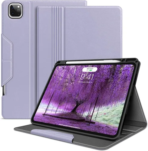 Miniatura 11 de H HOLIMET Funda para iPad Pro de 11 pulgadas 2022 4ª/3ª/2ª/1ª Generación 2021/2020/2018 con soporte para lápiz, cuero PU protector con bolsillo