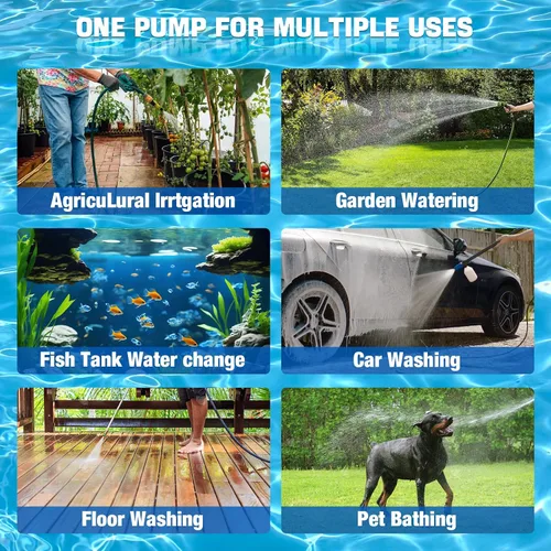 Miniatura 7 de Bomba de sumidero de agua inalámbrica para batería Milwaukee 18V M18, bomba de transferencia de agua portátil de 120 W 12 V, bomba eléctrica