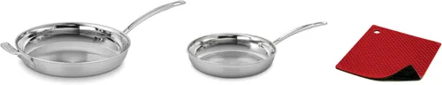 Miniatura 7 de Cuisinart MultiClad Pro - Cacerola de acero inoxidable de 6 cuartos con tapa y cacerola MultiClad Pro de acero inoxidable de 1-1/2 cuartos de galón