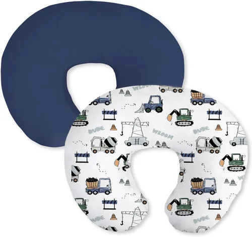 Miniatura 14 de Little Grape Land Juego de 2 fundas de almohada de algodón para lactancia, suaves y transpirables, extraíbles para almohadas de alimentación, fundas