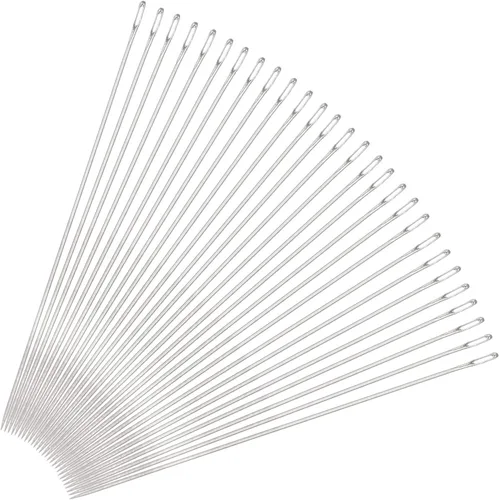 Miniatura 8 de uxcell 30 agujas de abalorios finas, finas, largas, rectas para bordar, de acero inoxidable, 1.26 pulgadas