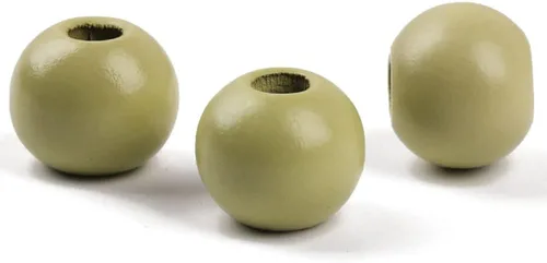 Miniatura 17 de 50 cuentas grandes de madera redondas naturales de 0.78 pulgadas (0.787 in), cuentas sueltas, para guirnaldas hechas a mano, decoración del hogar