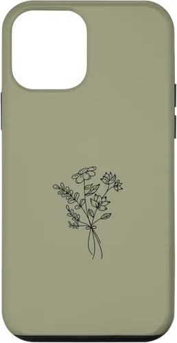 Funda para iPhone 12 mini Wildlfower Floral Flower Khaki