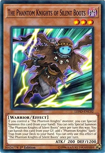 Yu-Gi-Oh! - Los Caballeros Fantasmas de Botas Silenciosas - LEHD-ENC02 - Común - 1ª Edición - Mazos de héroes legendarios - Baraja de Caballeros
