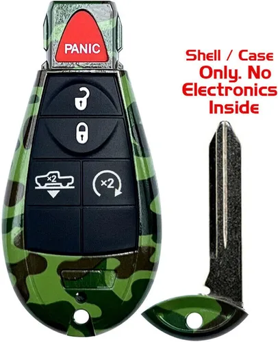 Miniatura 2 de Lote de 1 carcasa de repuesto para llave de entrada sin llave/funda compatible con RAM 2013 - 2019 (sin electrónica ni chip en el interior)