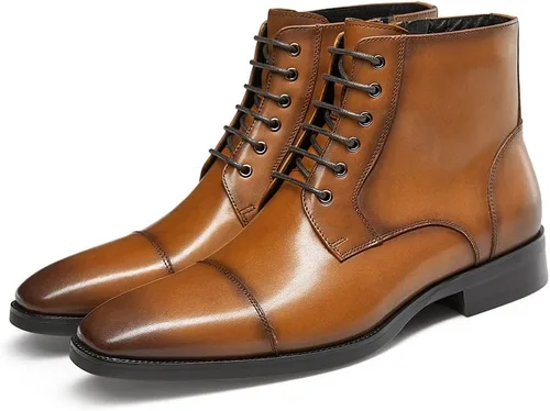 Miniatura 2 de GIFENNSE Botas de vestir para hombre, botas Chelsea formales para hombre
