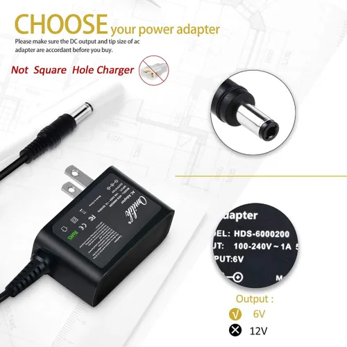 Miniatura 6 de Cargador de batería con adaptador de corriente alterna de 6 V para niños, cargador eléctrico de juguetes para Dynacraft Hello Kitty, Spiderman